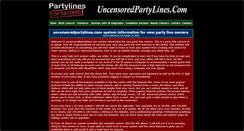 Desktop Screenshot of lineowners.uncensoredpartylines.com